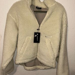 Oversize Nike faux fur jacket